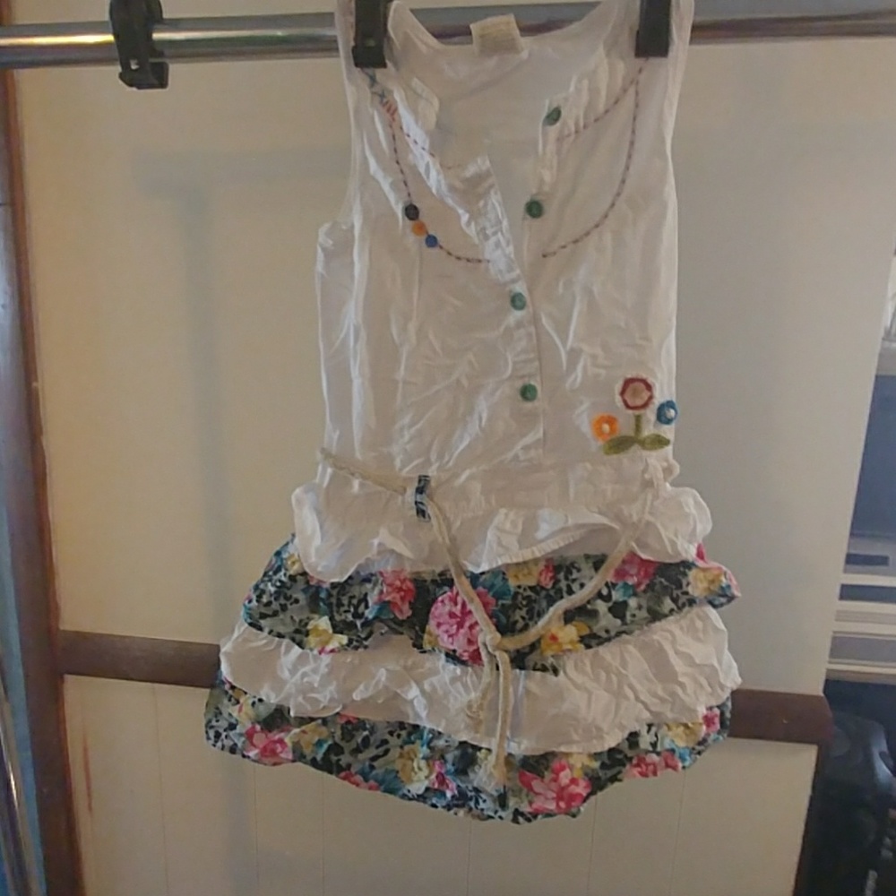 White floral dress Silly Sissy size 6